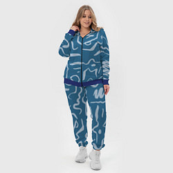 Женский 3D-костюм Геометрический узор, цвет: 3D-синий — фото 2