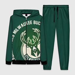 Женский 3D-костюм Milwaukee Bucks надпись, цвет: 3D-черный