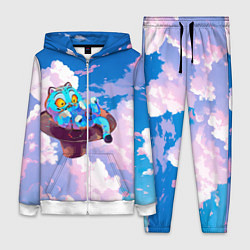 Женский 3D-костюм Tiger Derpy in the clouds, цвет: 3D-белый