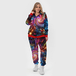 Женский 3D-костюм Fractal neon spiral - ai art fantasy, цвет: 3D-красный — фото 2