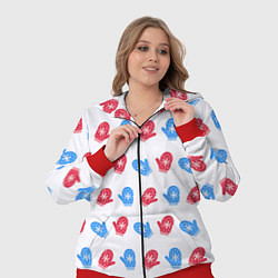 Женский 3D-костюм Голубые и красные варежки, цвет: 3D-красный — фото 2