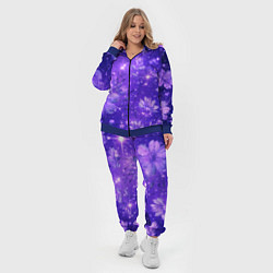 Женский 3D-костюм Цветочный индиго с искрами, цвет: 3D-синий — фото 2