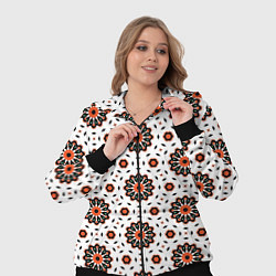 Женский 3D-костюм Геометрические цветы на белом, цвет: 3D-черный — фото 2