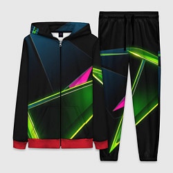 Женский 3D-костюм Неоновое освещение, цвет: 3D-красный