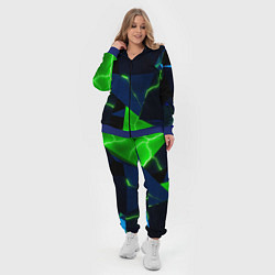 Женский 3D-костюм Neon tile green, цвет: 3D-синий — фото 2
