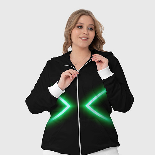Женский костюм Neon green lines / 3D-Белый – фото 3