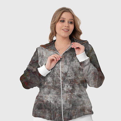 Женский костюм Абстракция - gray stone / 3D-Белый – фото 3