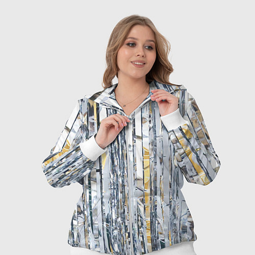 Женский костюм Новогодний дождик / 3D-Белый – фото 3