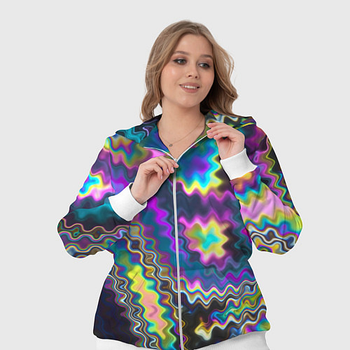 Женский костюм Абстракция переливы / 3D-Белый – фото 3