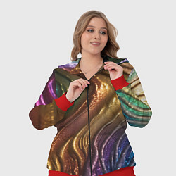 Женский 3D-костюм Сморщенные складочки жидкости, цвет: 3D-красный — фото 2