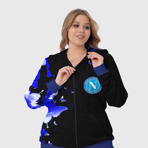 Женский костюм Наполи бабочки текстура / 3D-Синий – фото 3