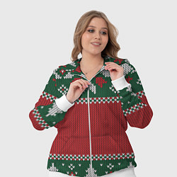 Женский 3D-костюм Новогодний узор вязаный, цвет: 3D-белый — фото 2