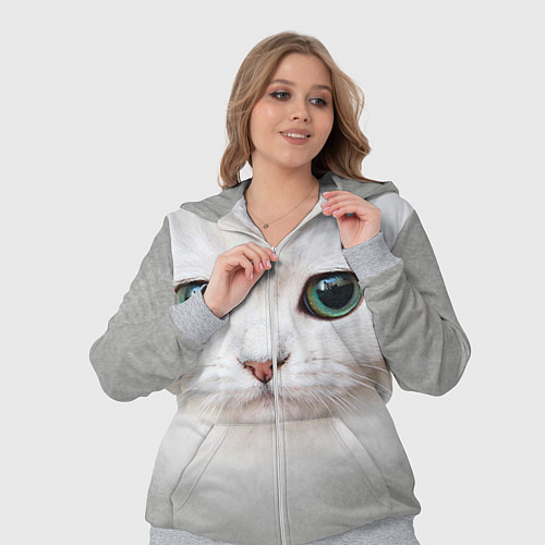 Женский костюм Белый котик / 3D-Меланж – фото 3