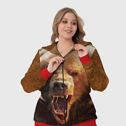 Женский 3D-костюм Рык медведя, цвет: 3D-красный — фото 2
