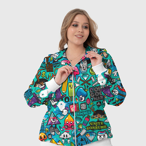 Женский костюм Стикербомбинг / 3D-Белый – фото 3