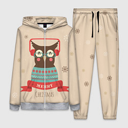 Женский 3D-костюм Сова в наушниках, цвет: 3D-меланж