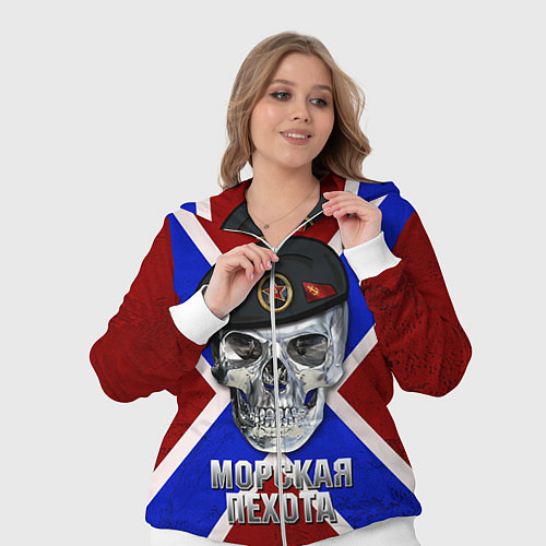 Женский костюм Череп: Морская пехота / 3D-Белый – фото 3