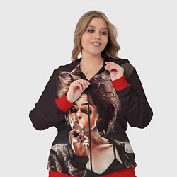 Женский 3D-костюм Марла с сигаретой, цвет: 3D-красный — фото 2