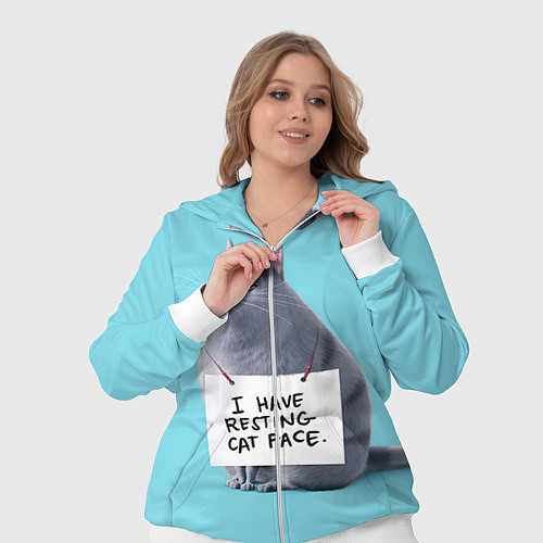 Женский костюм I have resing cat face / 3D-Белый – фото 3