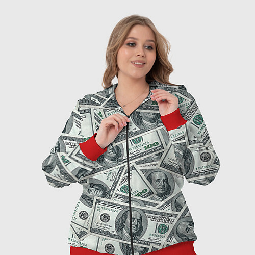 Женский костюм Банкноты / 3D-Красный – фото 3