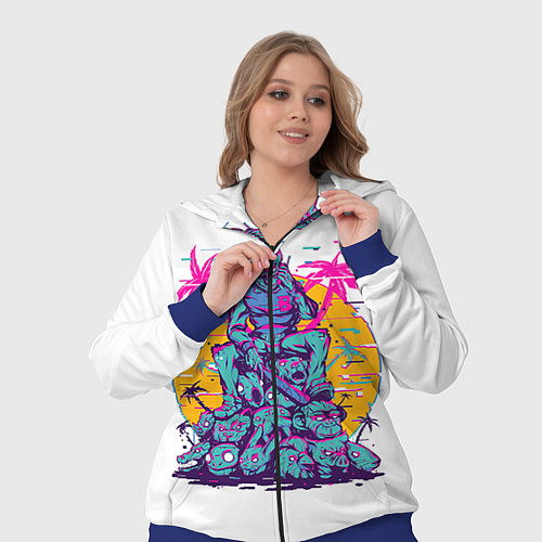 Женский костюм Hotline Miami: Throne / 3D-Синий – фото 3