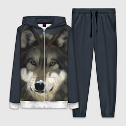 Женский 3D-костюм Зимний волк, цвет: 3D-белый