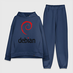 Женский костюм оверсайз Debian, цвет: тёмно-синий