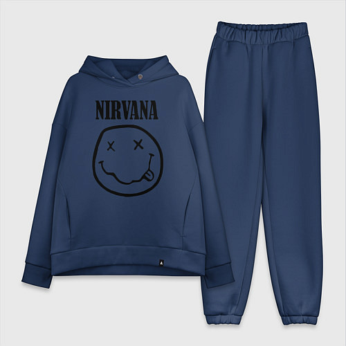 Женский костюм оверсайз Nirvana / Тёмно-синий – фото 1