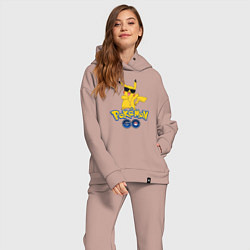 Женский костюм оверсайз Pokemon GO, цвет: пыльно-розовый — фото 2