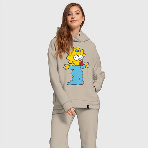 Женский костюм оверсайз Maggie Simpson / Миндальный – фото 2