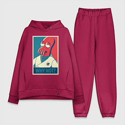 Женский костюм оверсайз Zoidberg: Why not?, цвет: маджента