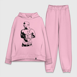 Женский костюм оверсайз 2pac, цвет: светло-розовый