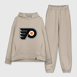 Женский костюм оверсайз Philadelphia Flyers, цвет: миндальный