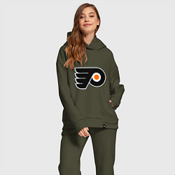 Женский костюм оверсайз Philadelphia Flyers, цвет: хаки — фото 2