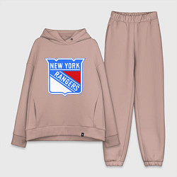 Женский костюм оверсайз New York Rangers, цвет: пыльно-розовый