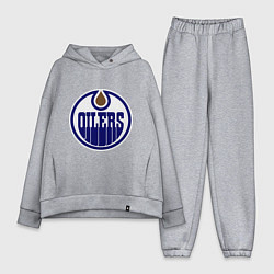 Женский костюм оверсайз Edmonton Oilers, цвет: меланж