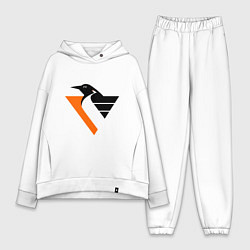 Женский костюм оверсайз Pittsburgh Penguins, цвет: белый