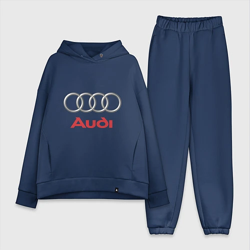 Женский костюм оверсайз Audi / Тёмно-синий – фото 1
