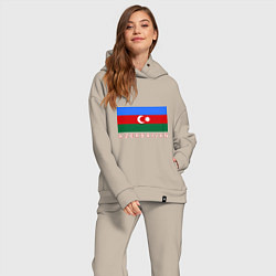 Женский костюм оверсайз Азербайджан, цвет: миндальный — фото 2