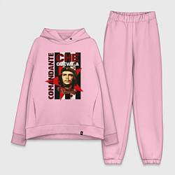 Женский костюм оверсайз Comandante, цвет: светло-розовый