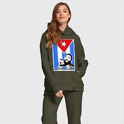 Женский костюм оверсайз Fidel: Viva, Cuba!, цвет: хаки — фото 2