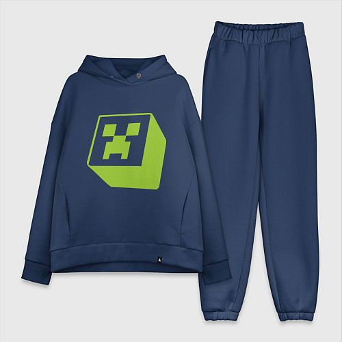 Женский костюм оверсайз Green Creeper / Тёмно-синий – фото 1