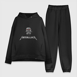 Женский костюм оверсайз Metallica scool, цвет: черный