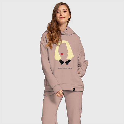 Женский костюм оверсайз SKAM: Noora Amalie Saetre / Пыльно-розовый – фото 2