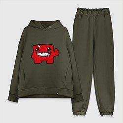 Женский костюм оверсайз Super Meat Boy, цвет: хаки