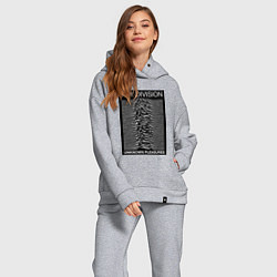 Женский костюм оверсайз Joy Division: Unknown Pleasures, цвет: меланж — фото 2