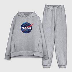 Женский костюм оверсайз NASA: Cosmic Logo, цвет: меланж