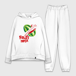 Женский костюм оверсайз Fruit Ninja, цвет: белый