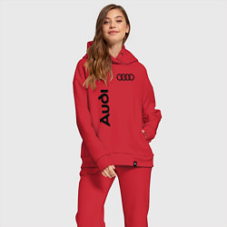Женский костюм оверсайз Audi Style, цвет: красный — фото 2
