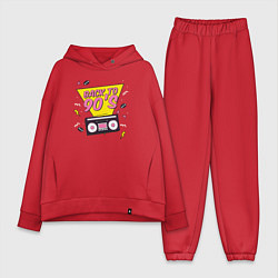 Женский костюм оверсайз Back to 90s, цвет: красный